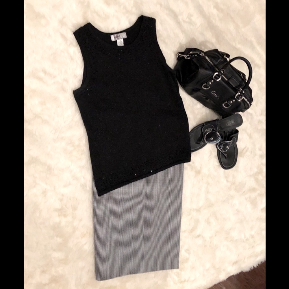 Black/white stretchy skirt